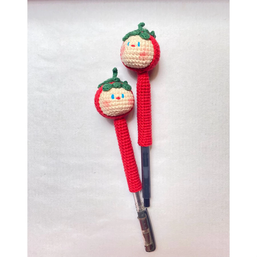 bọc bút len cà chua bọc bút len cà chua